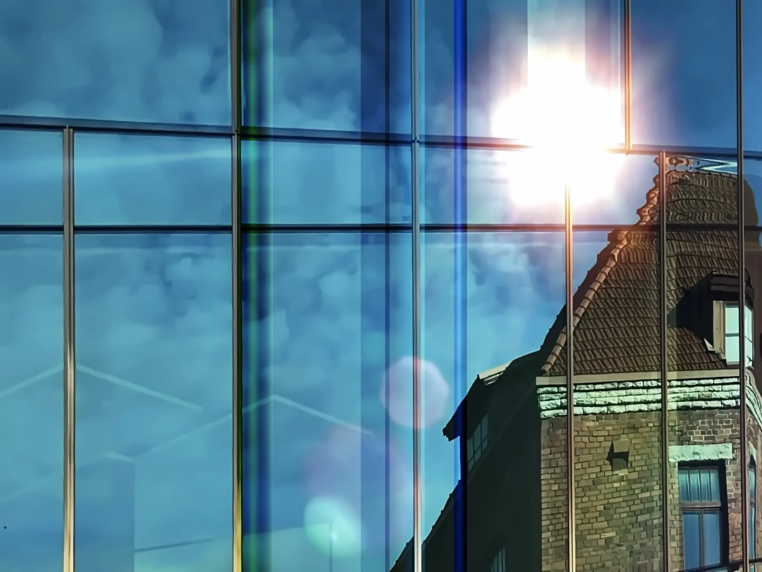 urban-buildings-modern-vintage-house-windows-street-sunset-evening-vitrines-glass